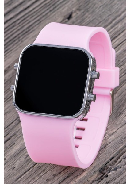 Trend Model Pembe Renk Silikon Kordonlu LED Kadın Genç Kız Kol Saati ST-304322 fiyatları