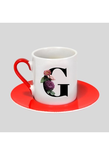 Kişiyi Özel Harfli Türk Kahvesi Fincanı Ls7