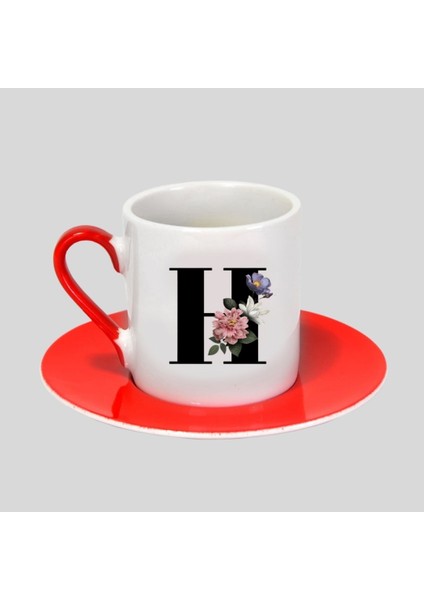 Kişiyi Özel Harfli Türk Kahvesi Fincanı Ls8
