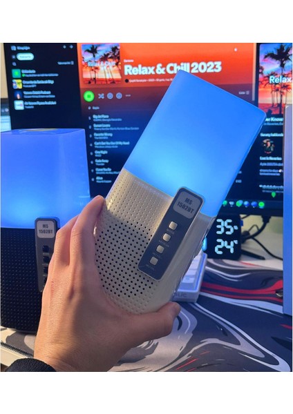 Çok Fonksiyonlu Bluetooth Hoparlör: DX-1502BT 8W Rgb Işıklı Taşınabilir Ses Sistemi ve Işıldak