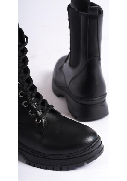 Kadın Emil Shoes Siyah Postal Fermuarlı Bağcıklı Bot fiyatları