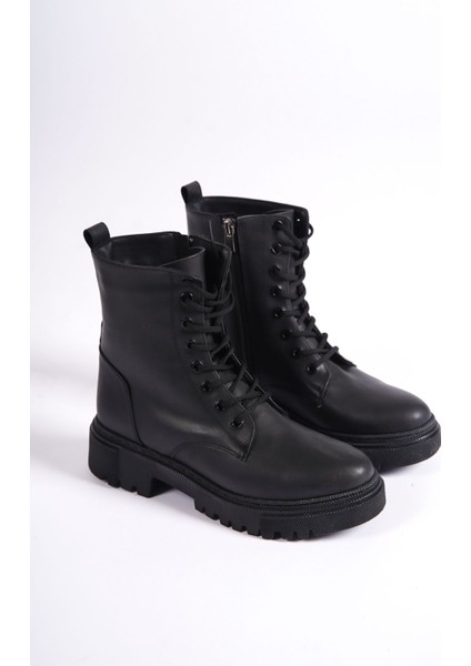 Kadın Emil Shoes Siyah Postal Fermuarlı Bağcıklı Bot fırsatları