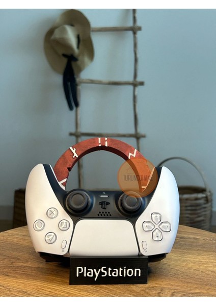 God Of War Kratos Logo Kırmızı Kol Standı Ps5 Dualsense Ps4 Dualshock Joystick Stand