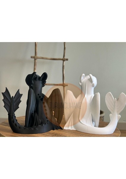 Ejderhanı Nasıl Eğitirsin Toothless Dişsiz ve Light Furry Işık Ejderhası 15 cm Set (2ADET)
