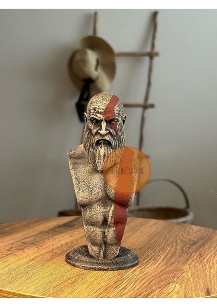 Kratos Büst God Of War Ragnarok Playstation Oyunu Karakter Büstü 15 cm