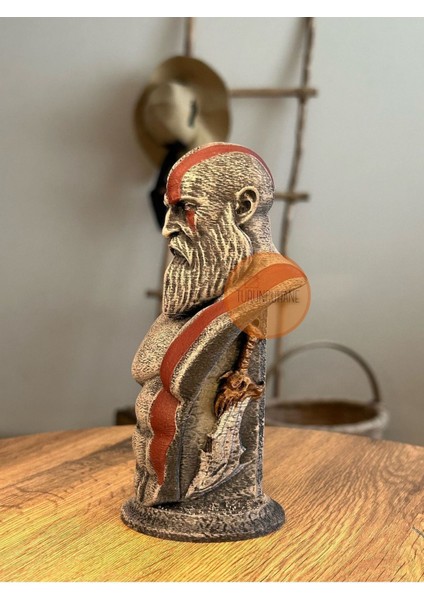Kratos Büst God Of War Ragnarok Playstation Oyunu Karakter Büstü 15 cm fiyatları