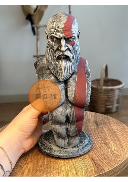 Kratos God Of War Büst Figür 25 cm Eskitme Renk