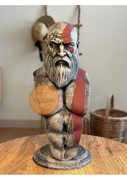 Kratos God Of War Büst Figür 25 cm Eskitme Renk fiyatları
