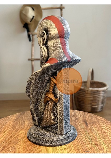 Kratos God Of War Büst Figür 25 cm Eskitme Renk modelleri