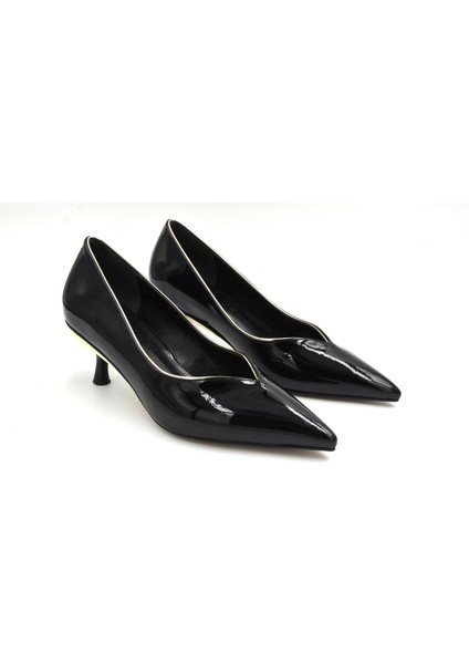 Arcangelo Alçak Ince Topuklu Kadın Stiletto Rugan Siyah