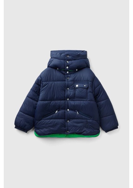 Erkek Çocuk Çift Renkli Mont - Lacivert