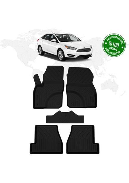 Ford Focus 3 Makyajlı Sedan 4d Havuzlu Paspas 2015 – 2018 Model