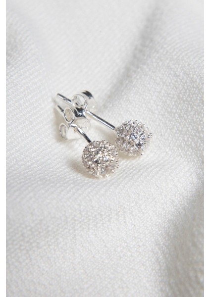 Tekno Trust Kadın Modern Top Model 925 Ayar Gümüş Küpe