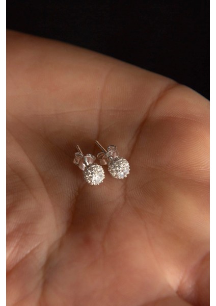 Tekno Trust Kadın Modern Top Model 925 Ayar Gümüş Küpe modelleri