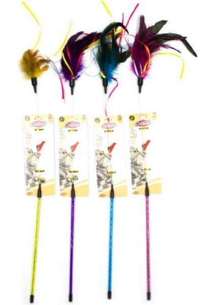 203600-CATLİFE Kediler Için Oyuncak Olta Zilli 65CM