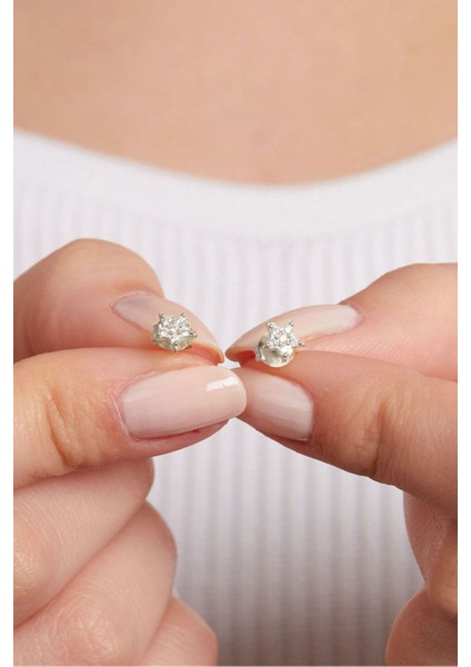 Tekno Trust Kadın Minimal Yıldız Model 925 Ayar Gümüş Küpe fiyatları