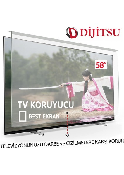 Dijitsu 58DG22000 Tv Ekran Koruyucu - Dijitsu 58" Inç Kırılmaz Tv Koruyucu