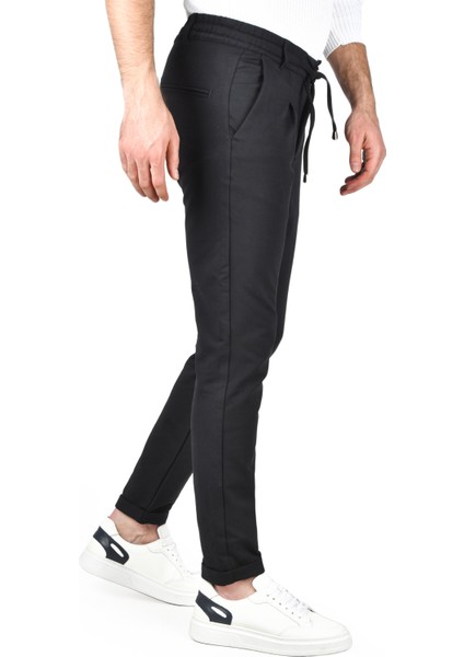 Beli Lastikli Slim Fit Likralı Duble Paça Penye Spor Pantolon 2502385 indirimleri