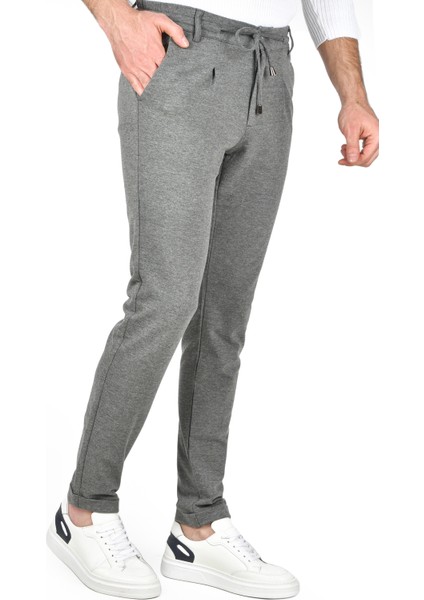 Beli Lastikli Slim Fit Likralı Duble Paça Penye Spor Pantolon 2502385 indirimleri