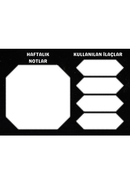 Diy Abet Ölçüm Takip Çizelgesi Defteri Kaliteli Özel Tasarım 3 Aylık A5 Siyah-Beyaz