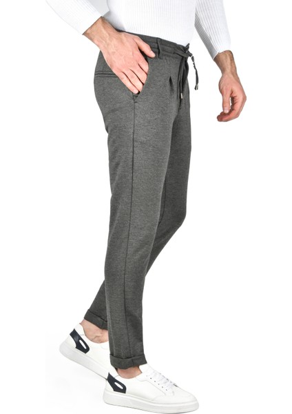 Beli Lastikli Slim Fit Likralı Duble Paça Penye Spor Pantolon 2502385 indirimleri