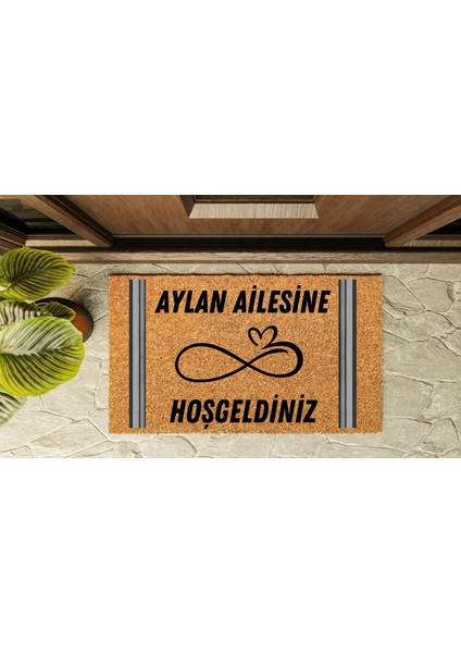 Kapı Önü Paspası Kişiye Özel Yazı Yazılır Koko Model Şerit Sonsuzluk PK-1518