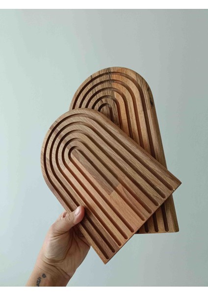 Ahşap 2'li Gökkuşağı Servis Sunum Tabağı indirimleri