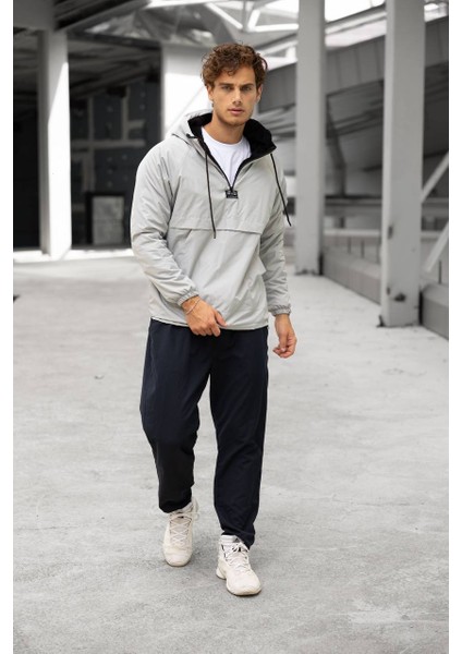 He Kanguru Kürklü Mont 01 Gri indirimleri