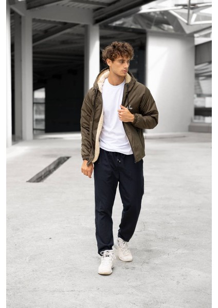 He Tam Fermuar Kürklü Mont 01 Haki modelleri