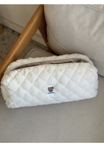 Beyaz Peluş Saç Şekillendiricileri Için Seyahat Çantası - Xl Boy fırsatları