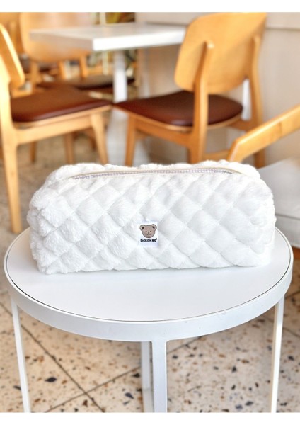 Beyaz Peluş Saç Şekillendiricileri Için Seyahat Çantası - Xl Boy indirimleri