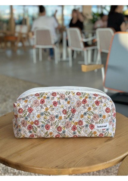 Karışık Çiçek Desenli Saç Şekillendiricileri Için Seyahat Çantası - Xl Boy