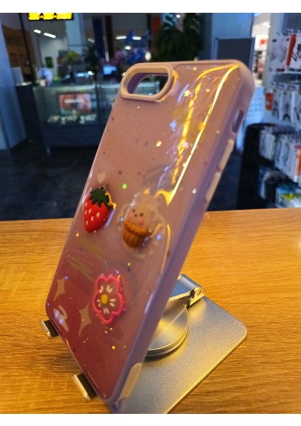 iPhone 7 Plus/8 Plus Uyumlu Kabartma Figürlü Darbe Korumalı Kapak Çilek Kılıf fırsatları