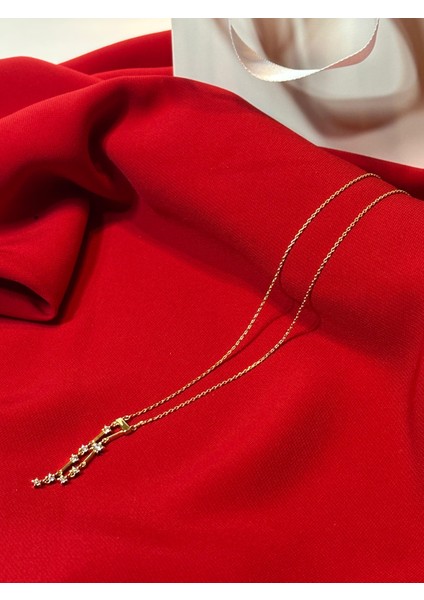 Özel Tasarım Taşlı Gold Zincir Kolye fiyatları