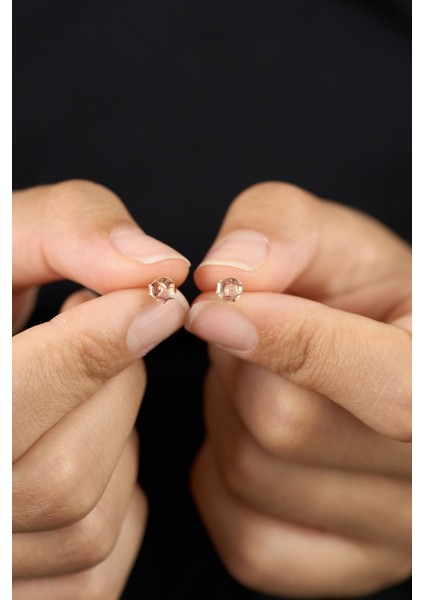 Tekno Trust 925 Ayar Gümüş Minimal Yıldız Model Küpe modelleri