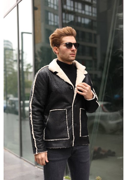 Marco Nubuk Kürklü Mont Siyah fırsatları