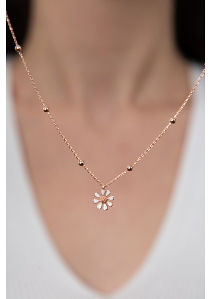 Tekno Trust Kadın Papatya Model 925 Ayar Gümüş Kolye fiyatları