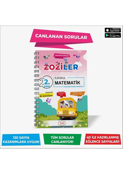 2.sınıf Canlanan Kitap Seti (Mor Set) 4kitap 1takvim Not