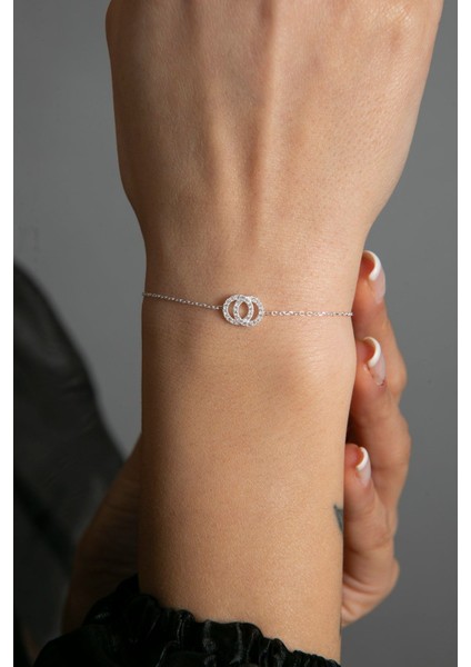 Tekno Trust Kadın Iç Içe Halka Model 925 Ayar Gümüş Bileklik fiyatları