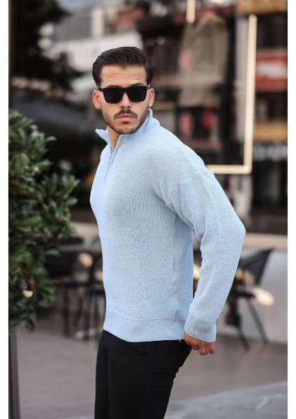 Selanik Yarım Fermuar Kazak Bebe Mavi fiyatları