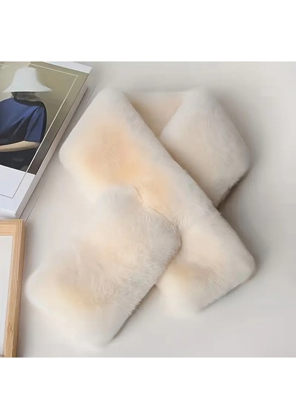 Kaşkol Boyunluk Atkı Peluş Kürkü Atkı Önlük, Yumuşak Tüm Soğuk Koruma Boyun Kalınlaştırılmış fiyatları