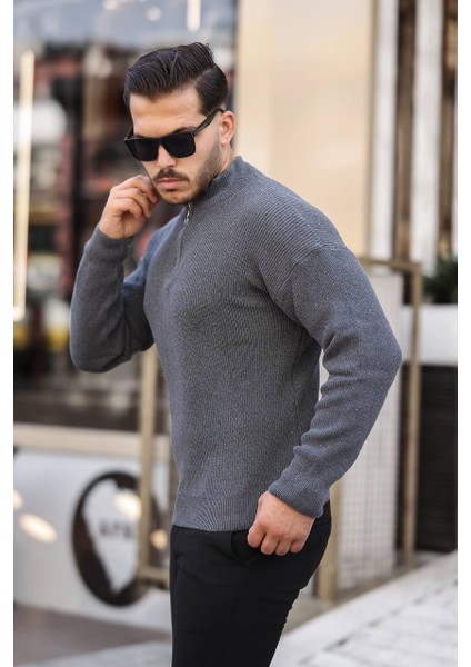 Selanik Yarım Fermuar Kazak Füme fiyatları