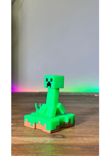 Minecraft Creeper Çim Ada Hediyelik Figür