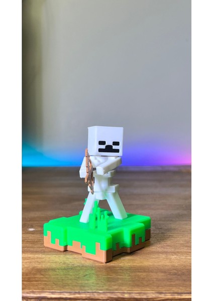 Minecraft Iskelet ve Creeper Ada Hediyelik Figür