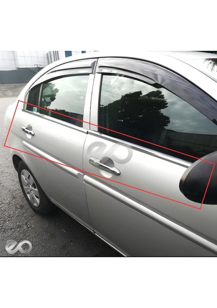 Hyundai Accent Era 3'lü Krom Set (Kapı Kolu+Cam Çıtası+Bagaj ÇITASI)2006 ve Üzeri Paslanmaz Çelik