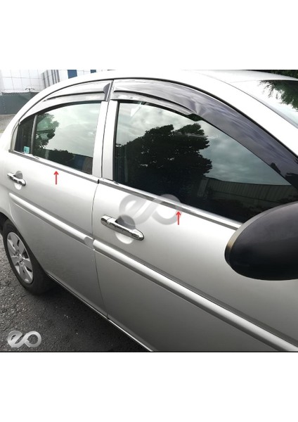 Hyundai Accent Era Krom Cam Çıtası 4 Parça 2006 Üzeri Paslanmaz Çelik