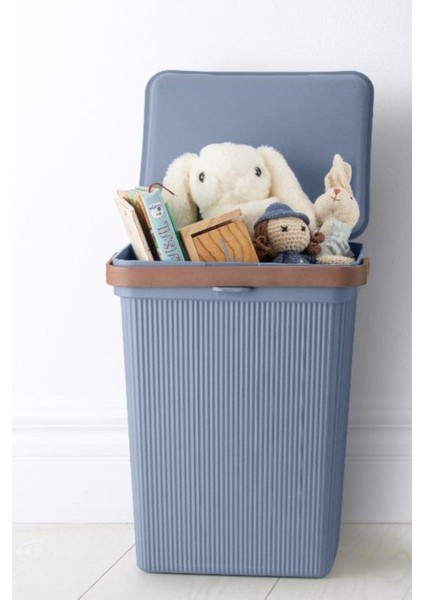 2 Adet Shell Kulplu 10 Lt Çok Amaçlı Yeşil-Mavi Oyuncak ve Çamaşır Kutusu modelleri