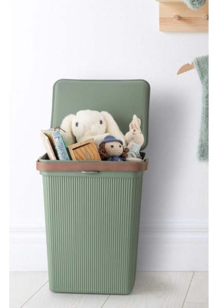 2 Adet Shell Kulplu 10 Lt Çok Amaçlı Yeşil-Mavi Oyuncak ve Çamaşır Kutusu indirimleri