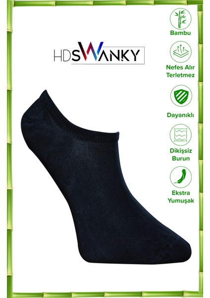 Bambu Erkek Sneaker Dikişsiz Lacivert Görünmez Bilekte Spor Çorap Premium 6'lı Paket fiyatları