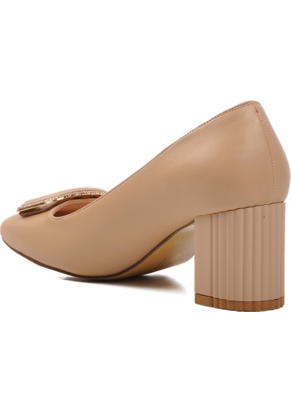 Bej Cilt Kadın Topuklu Ayakkabı fırsatları